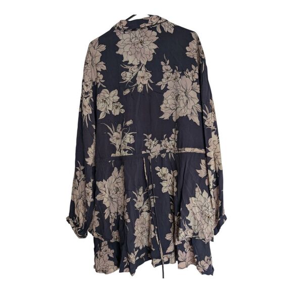Free People Blue  Floral SHAKE IT  Dress Size S With Pockets - Picture 9 of 16